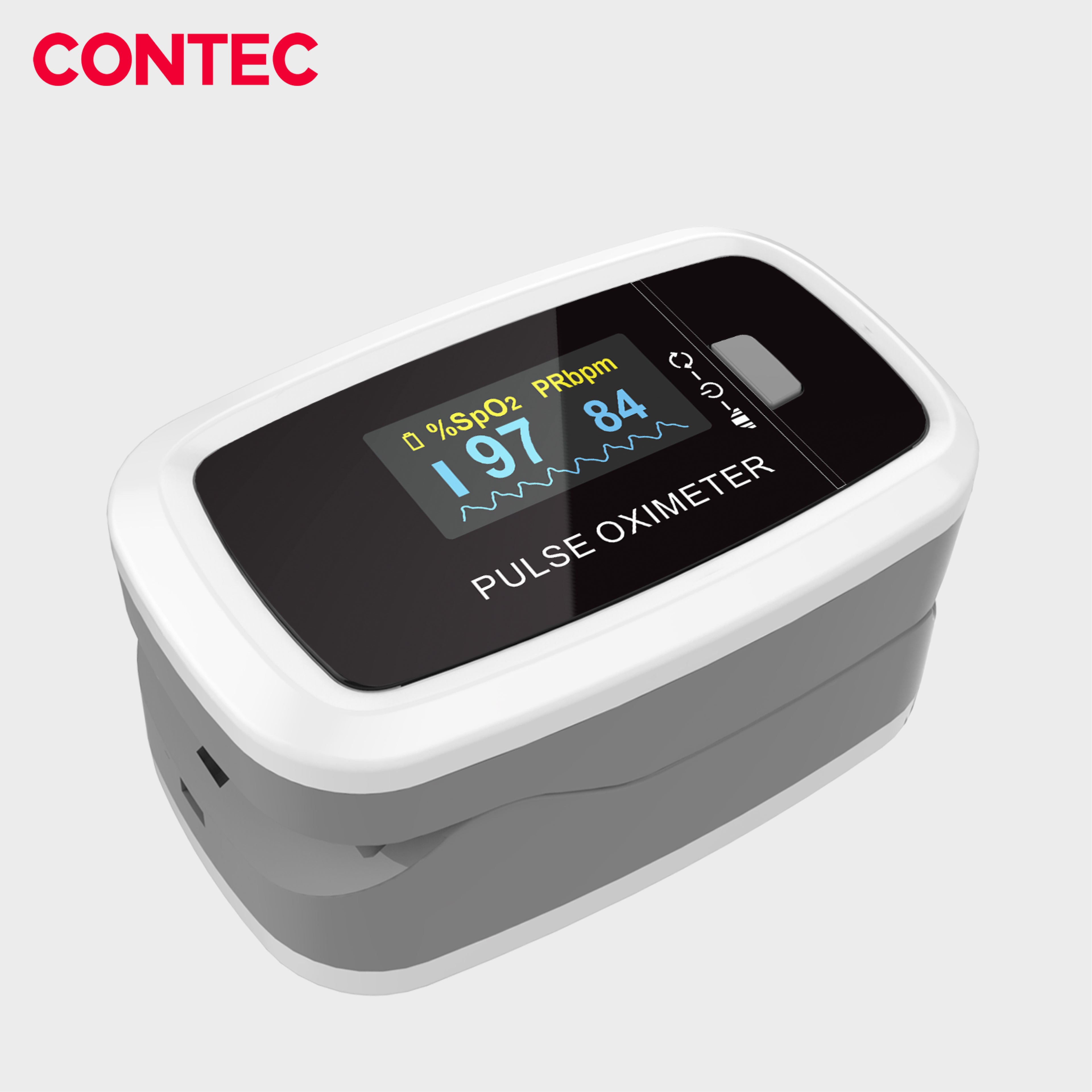 CMS50D1 Fingertip Pulse Oximeter – SpO₂ & Pulse Rate Monitor with Pulse Waveform Display.