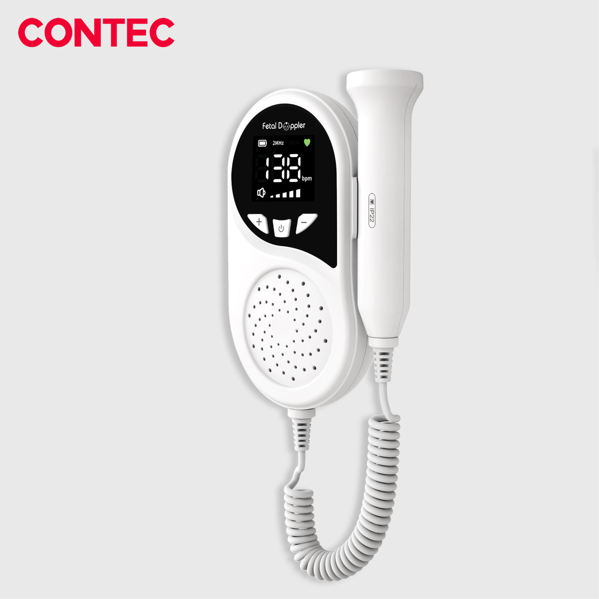 CONTEC10B Pocket Fetal Doppler – Portable Fetal Heart Rate Monitor ...