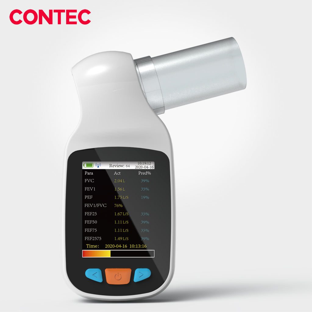 Portable Digital Spirometer SP70B – Handheld Lung Function & FVC Test Device.