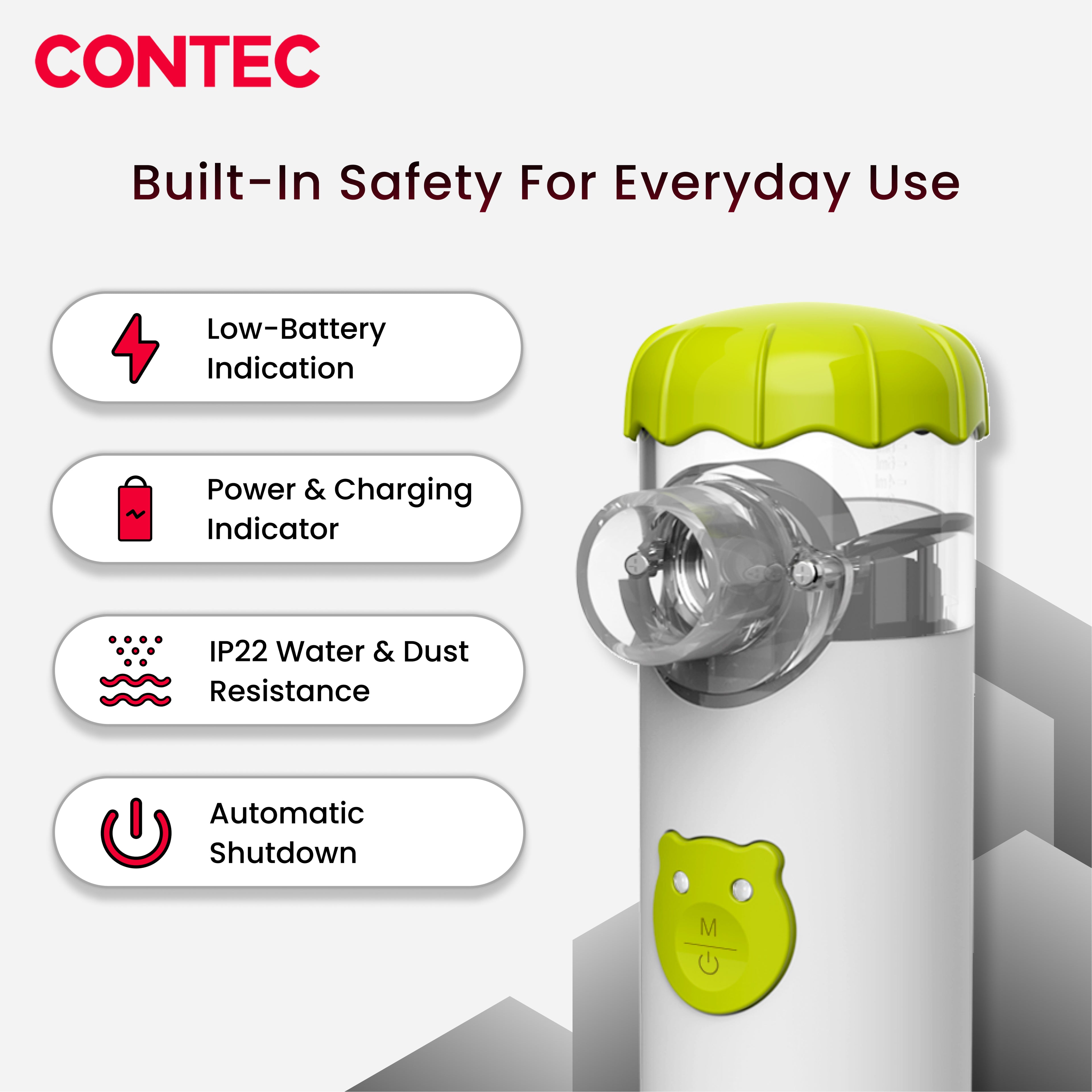 NE-M02 Mesh Nebulizer – Portable Ultrasonic Inhalation therapy device.