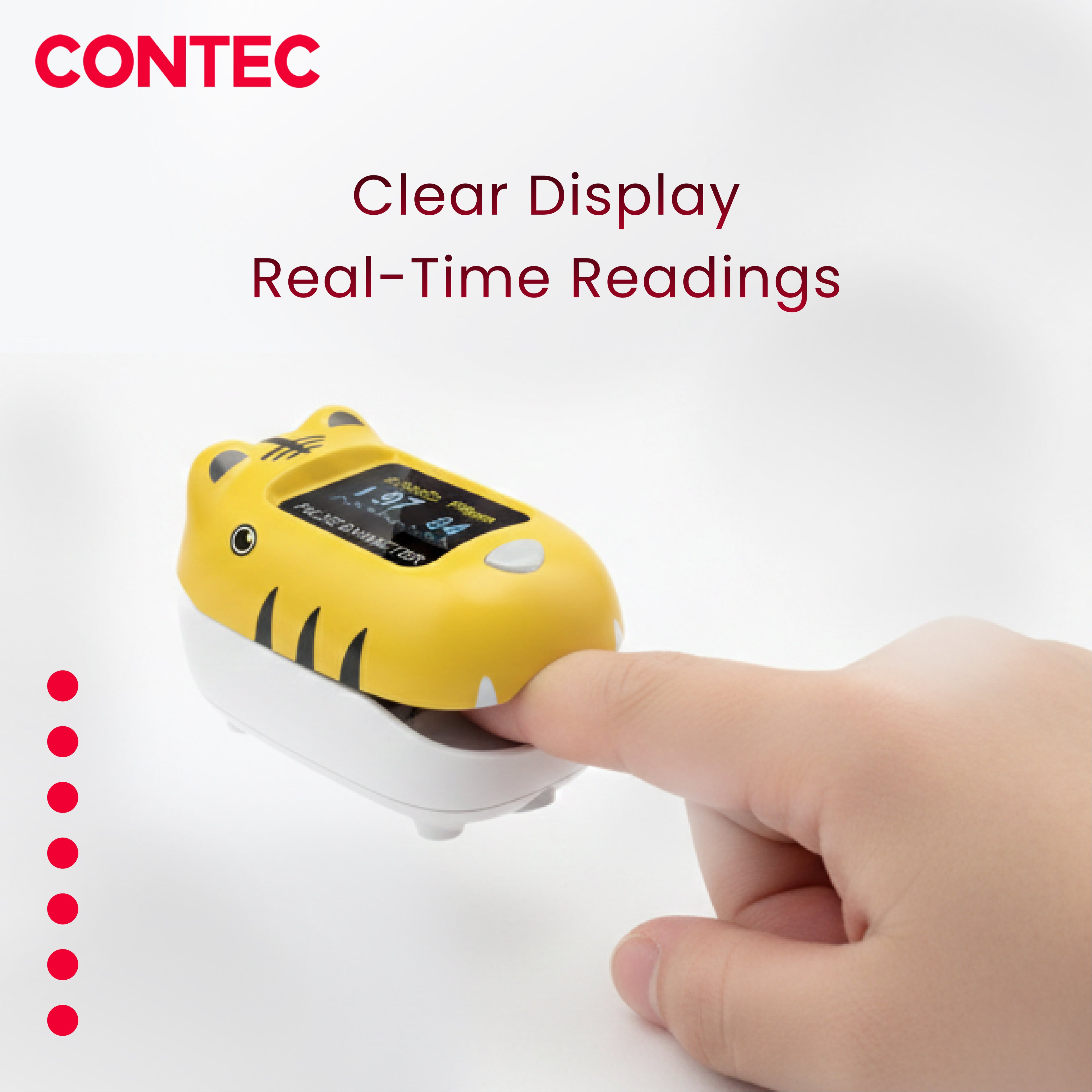 CMS50Q1 Pediatric Pulse Oximeter – Fingertip Oxygen & Heart Rate Monitor.