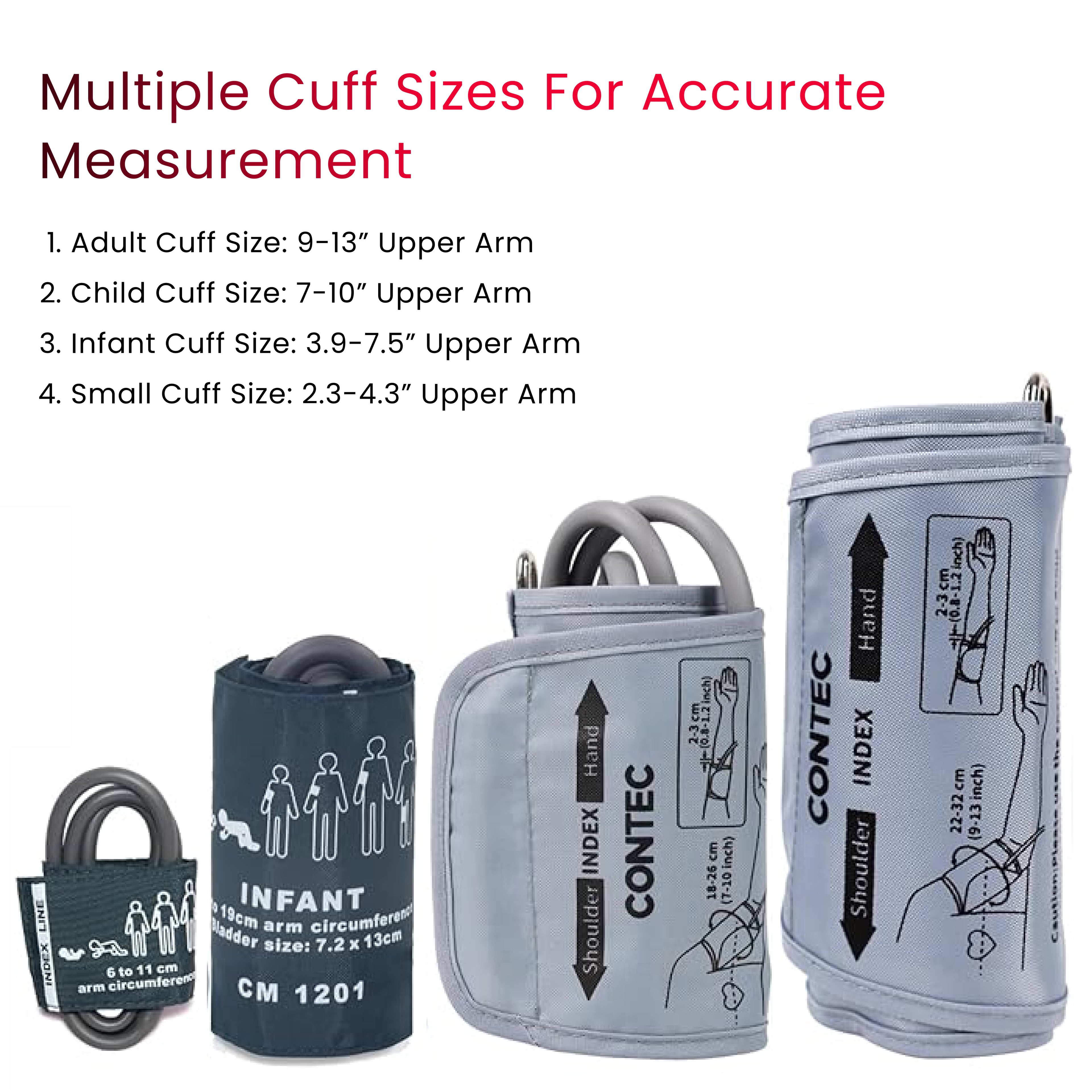 CONTEC08A Fully Automatic Digital Upper Arm Blood Pressure Monitor.