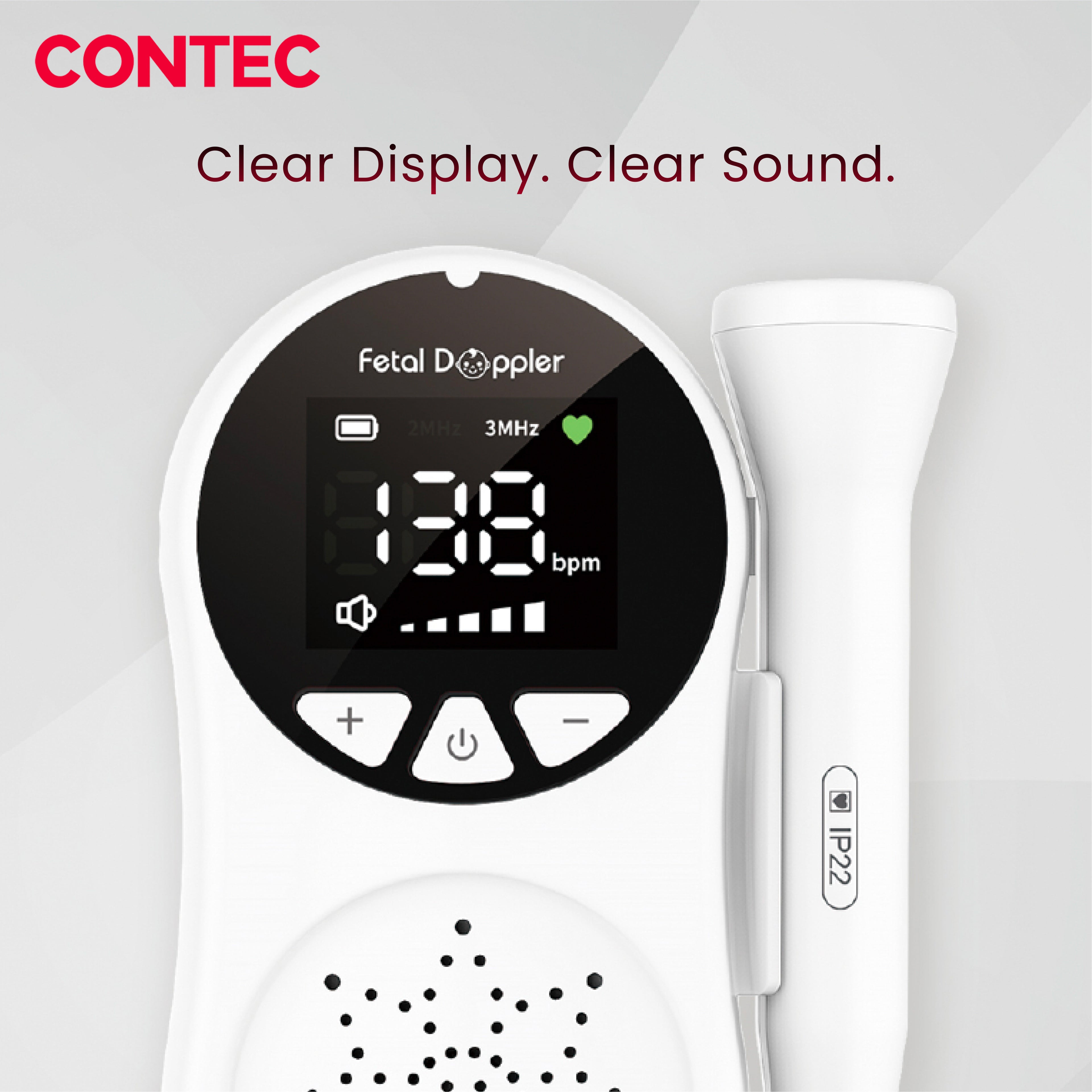 CONTEC10A Pocket Fetal Doppler – Portable Fetal Heart Rate Monitor.