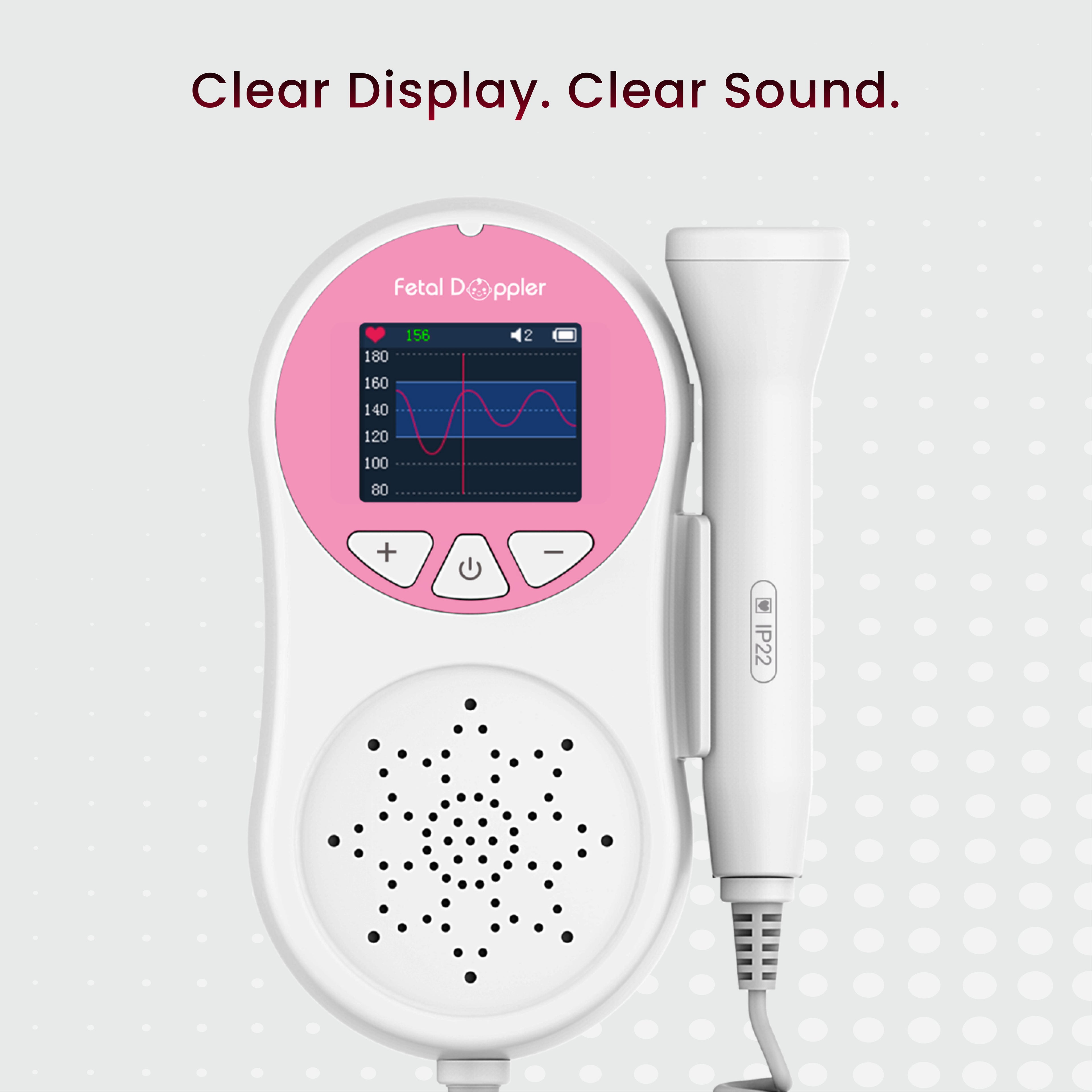 CONTEC10A Pocket Fetal Doppler – Portable Fetal Heart Rate Monitor.