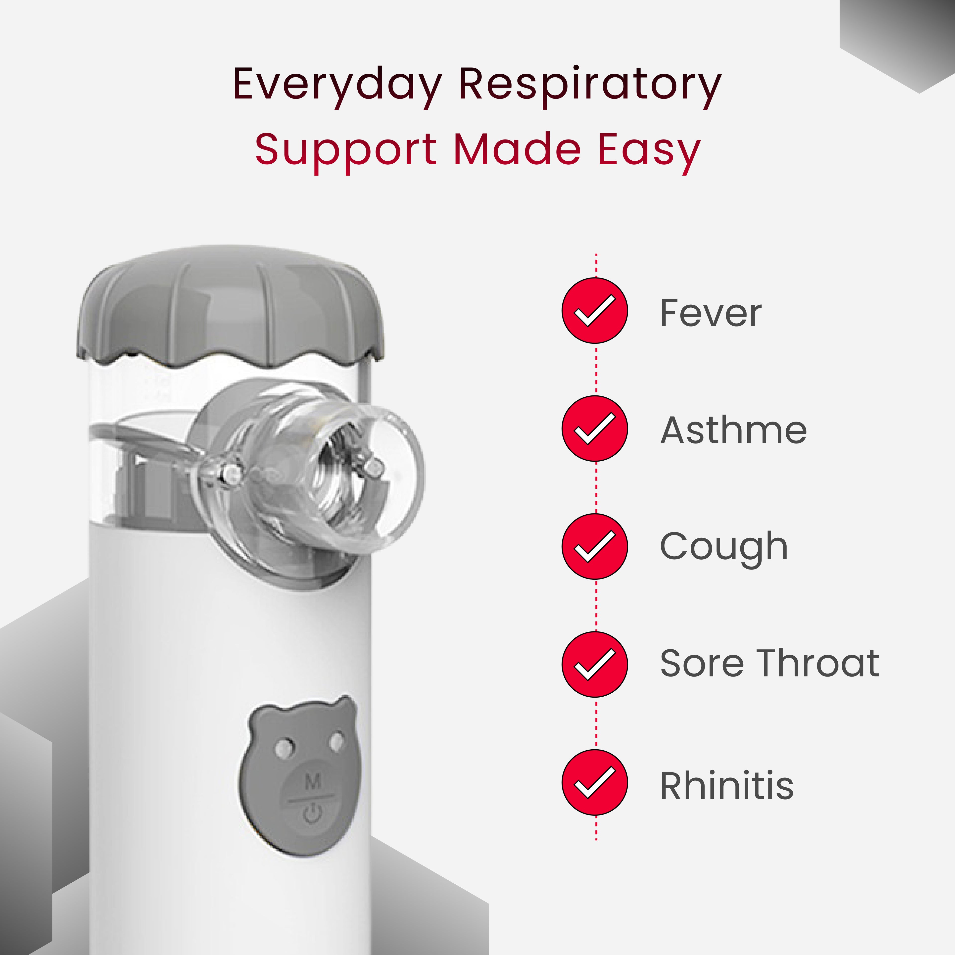 NE-M02 Mesh Nebulizer – Portable Ultrasonic Inhalation therapy device.
