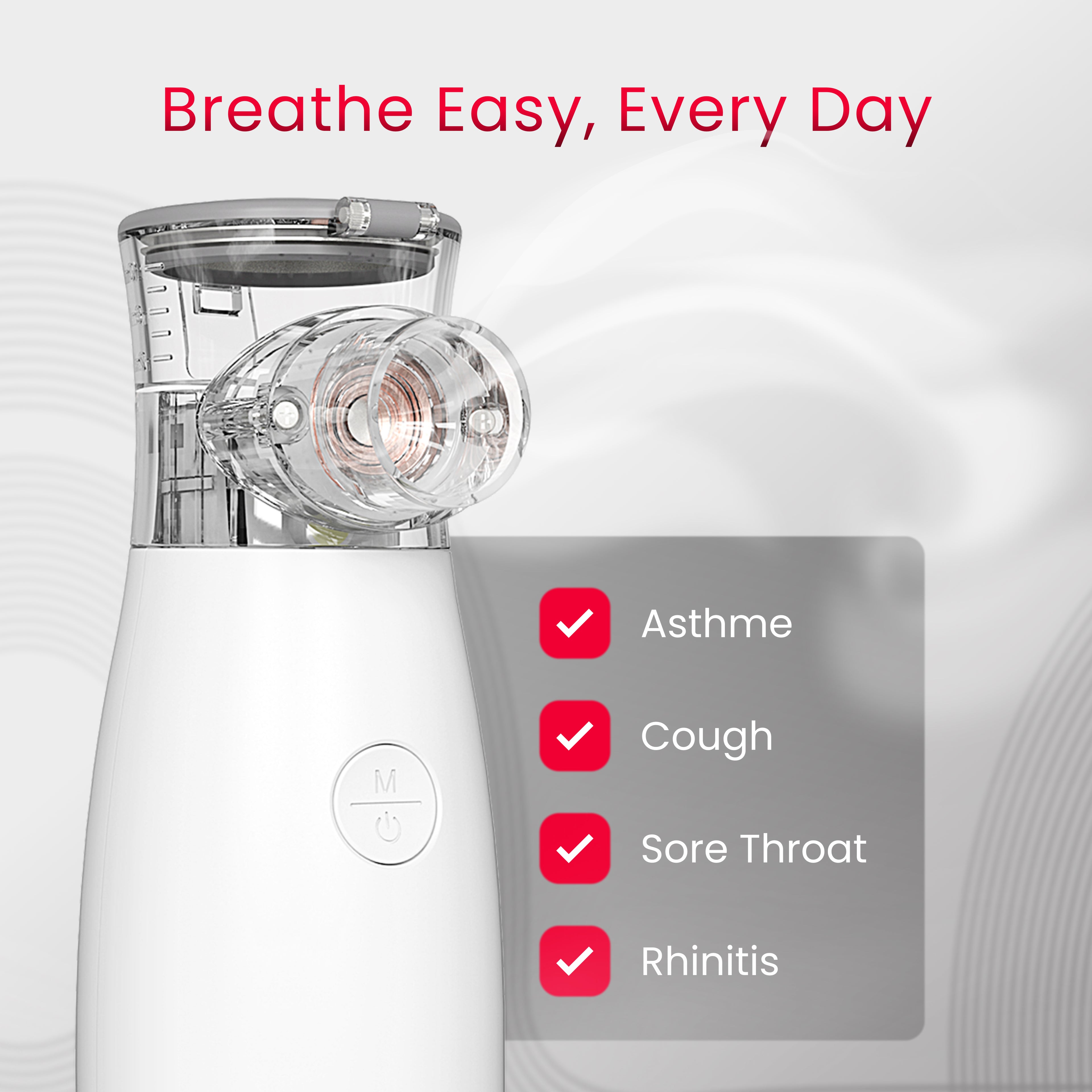 NE-M03 Mesh Nebulizer – Portable Ultrasonic Inhalation therapy device.