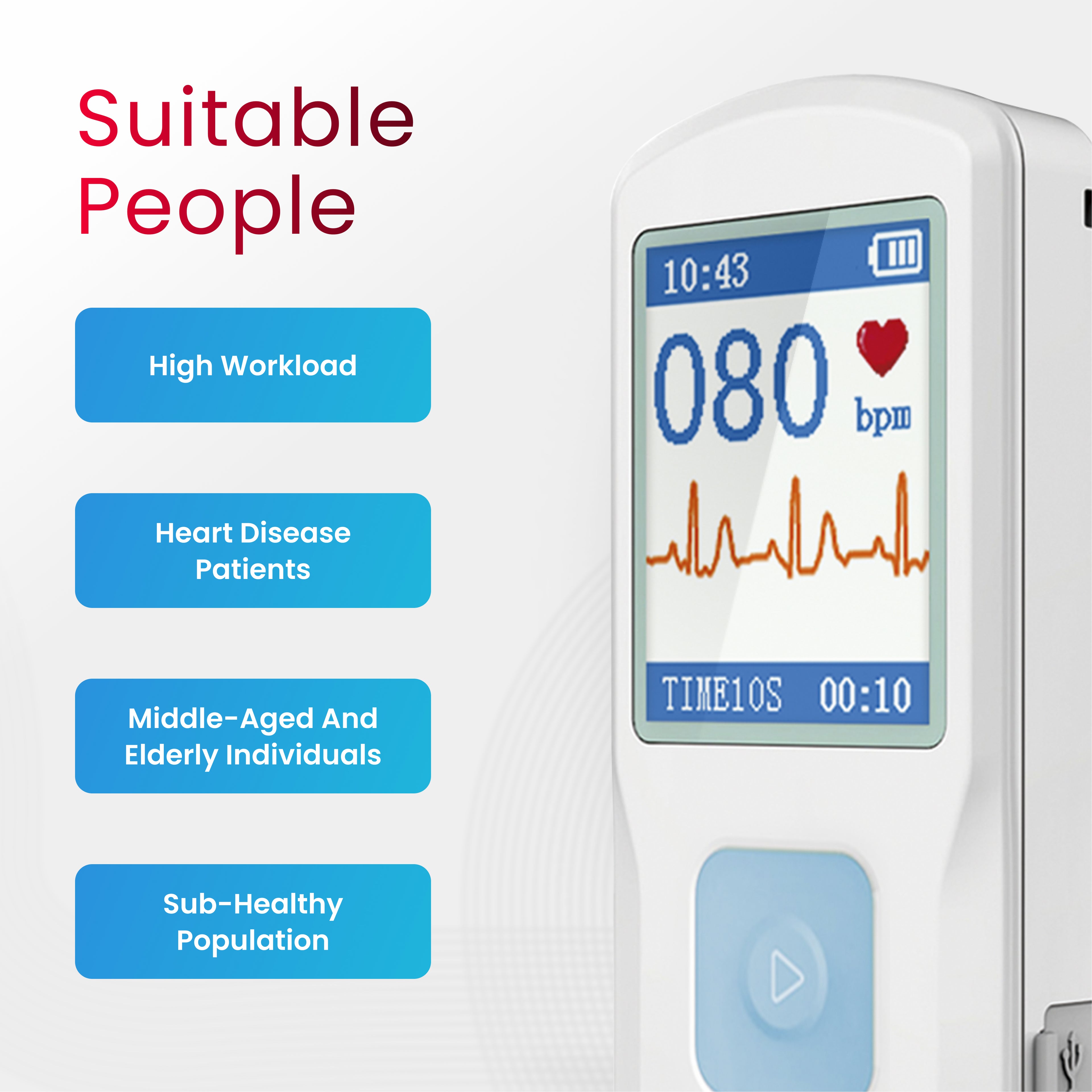 PM10 Portable ECG Monitor – Personal Heart Rhythm & Cardiac Health Device.