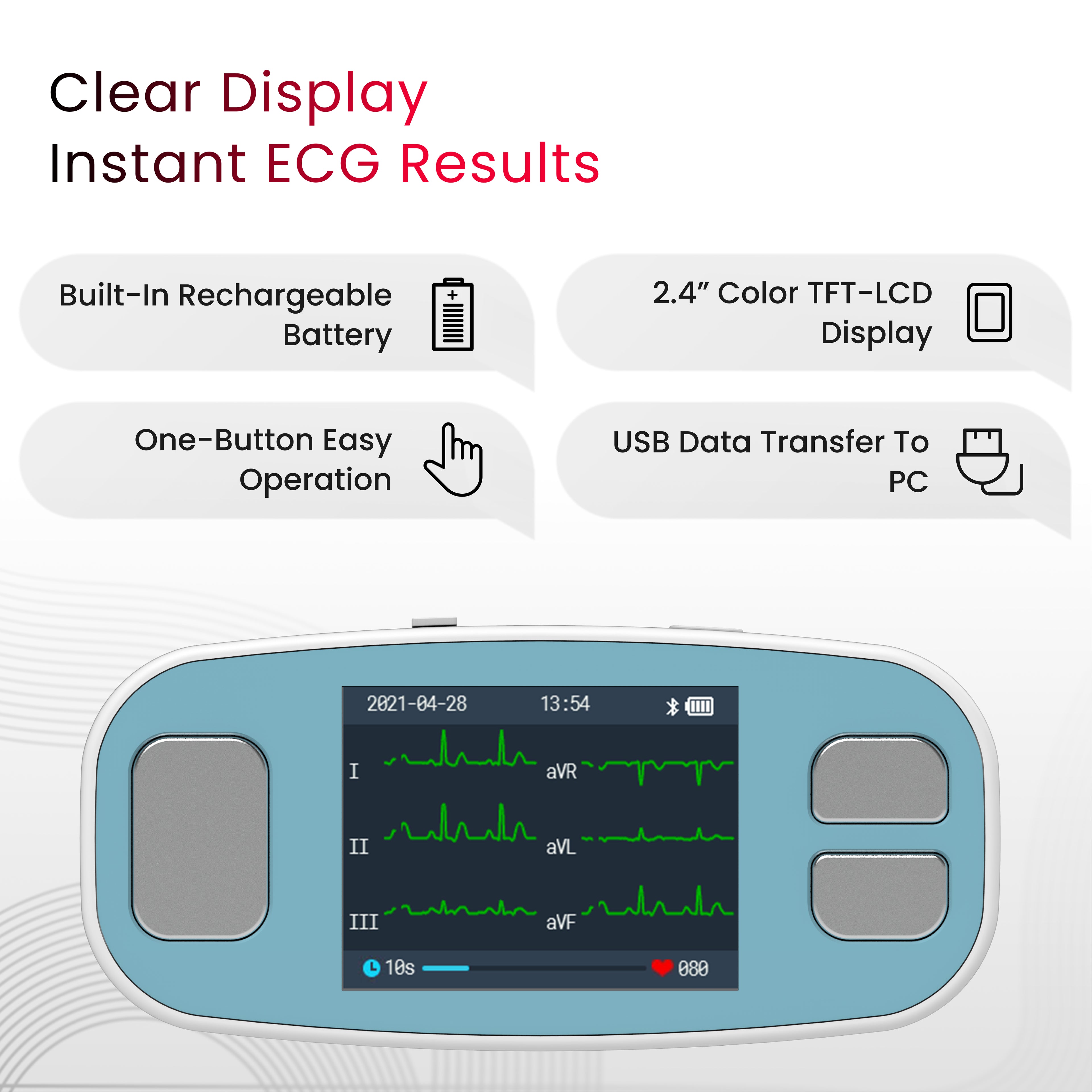 PM20 Portable ECG Monitor – Compact Heart Rhythm & Cardiac Health Monitor.